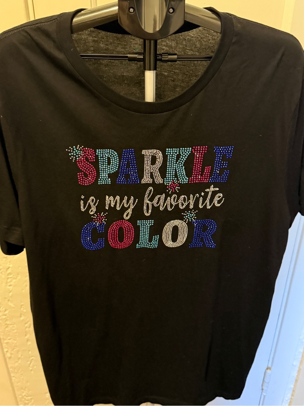 Womenโs Sparkle is My Favorite Color Tee - Black